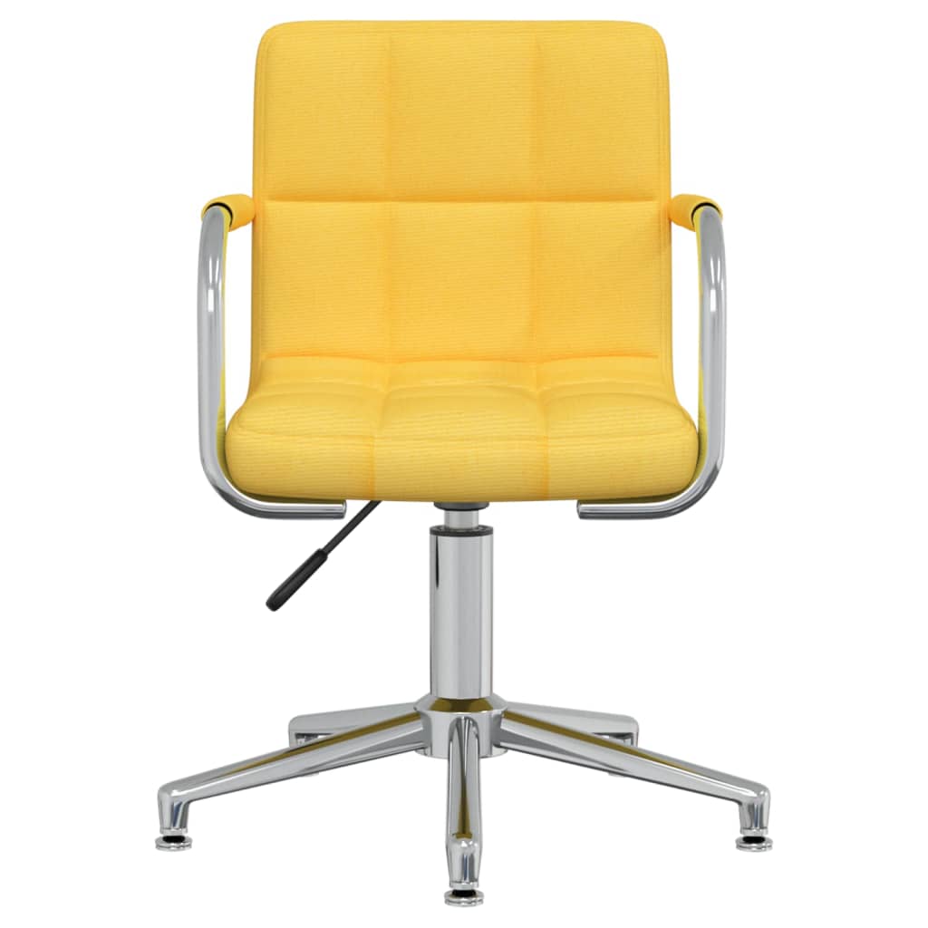 Office Chair Swivel Mustard Yellow Fabric