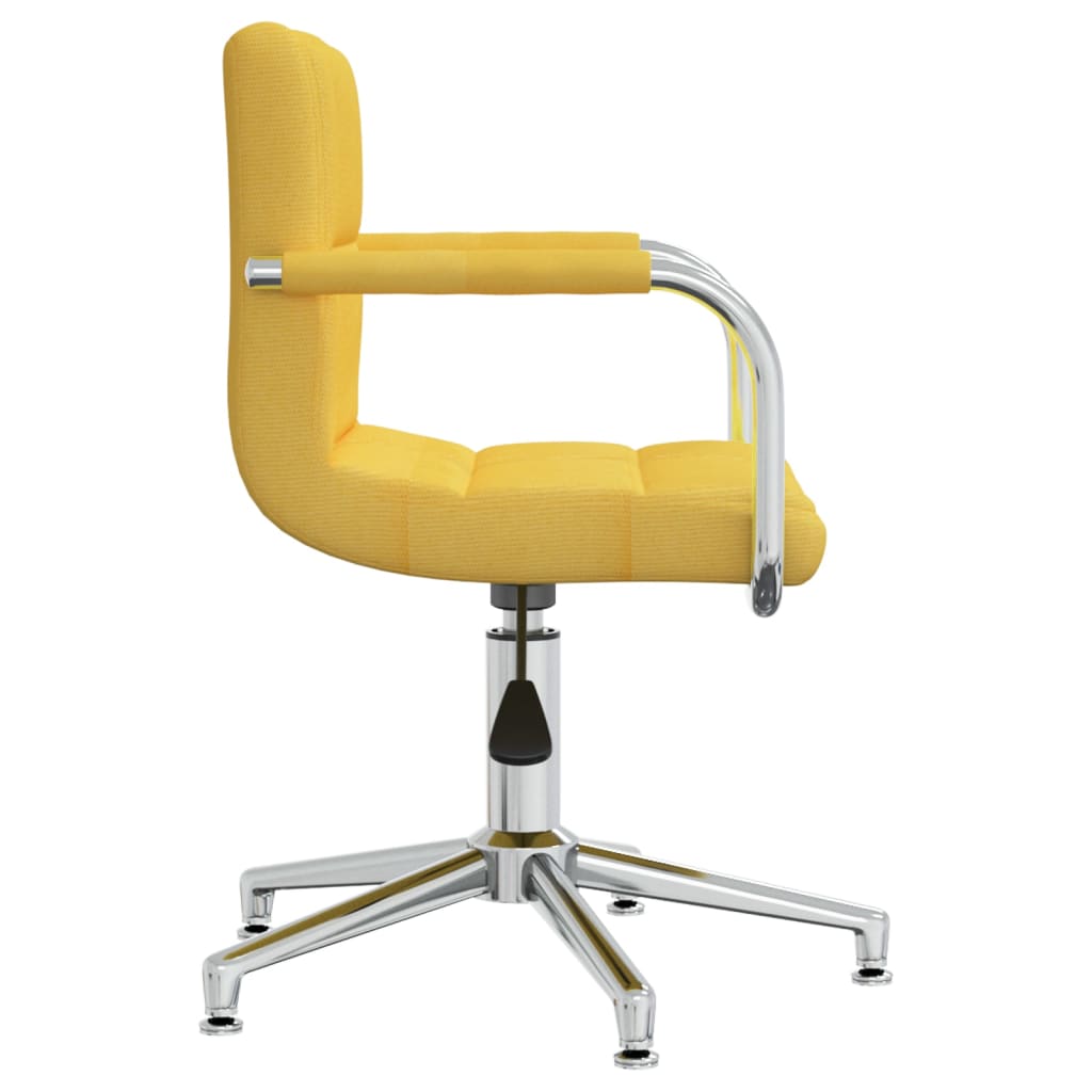 Office Chair Swivel Mustard Yellow Fabric