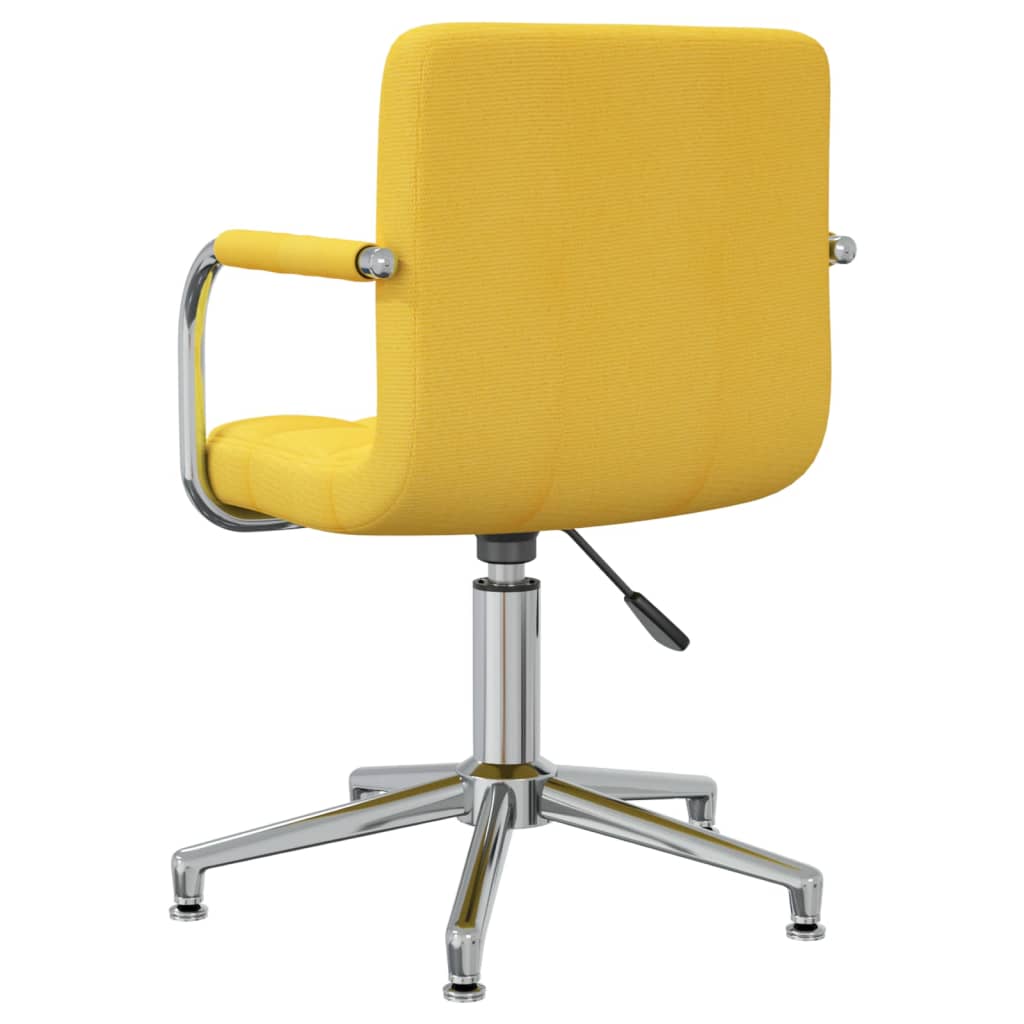 Office Chair Swivel Mustard Yellow Fabric
