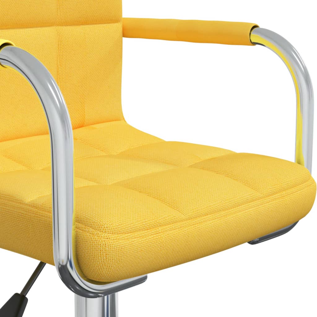 Office Chair Swivel Mustard Yellow Fabric