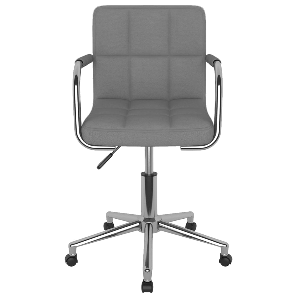 Office Chair Swivel Light Grey Fabric