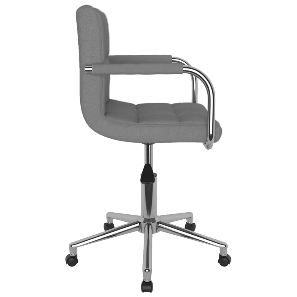 Office Chair Swivel Light Grey Fabric