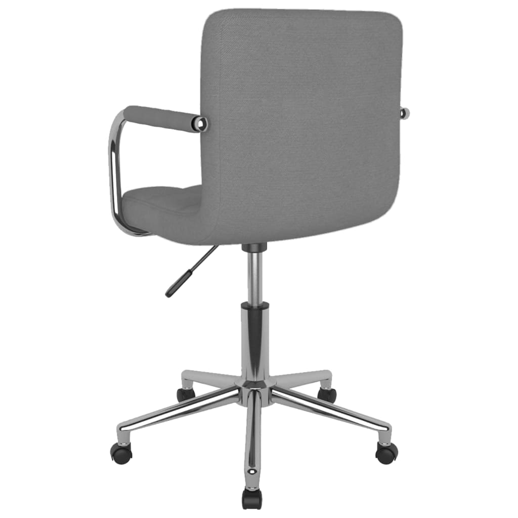 Office Chair Swivel Light Grey Fabric
