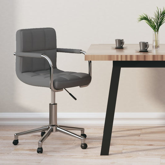 Fauteuil de bureau pivotant en tissu gris clair