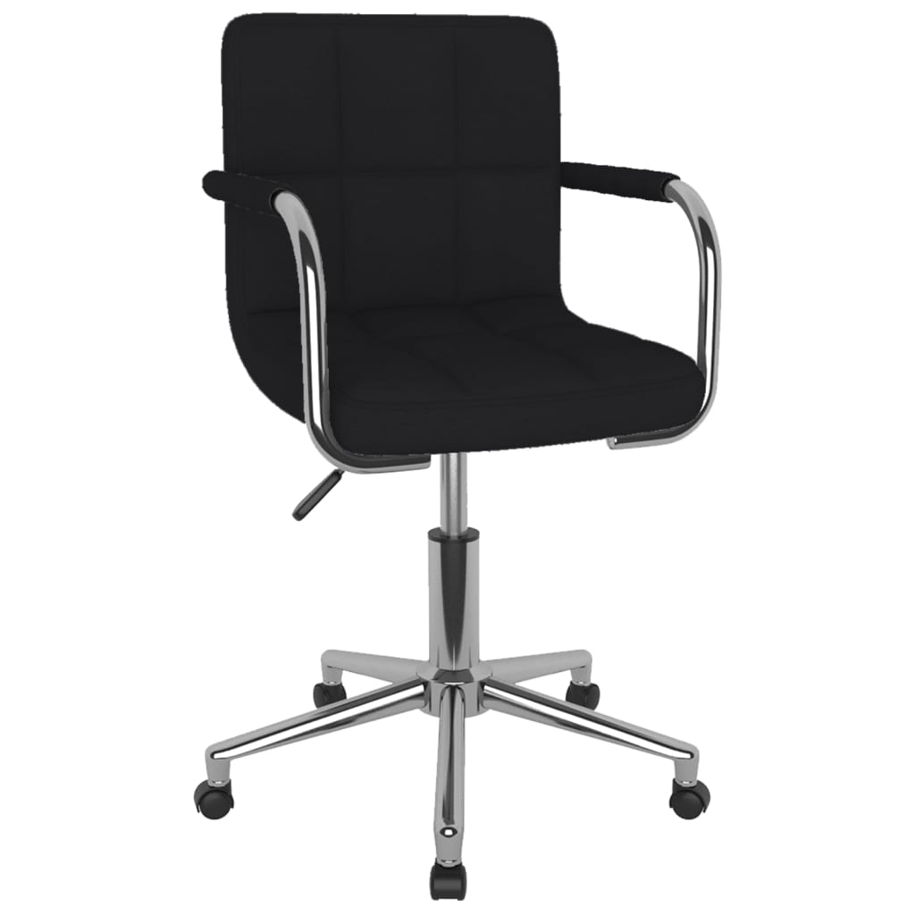 Office Chair Swivel Black Fabric