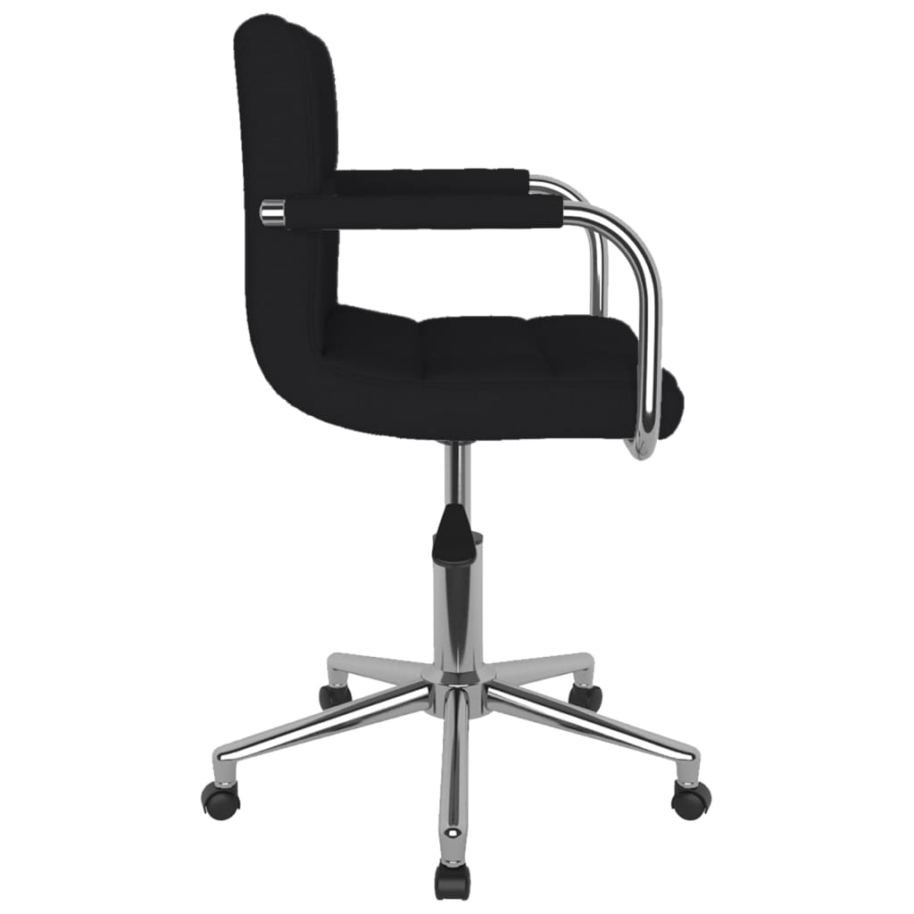 Office Chair Swivel Black Fabric
