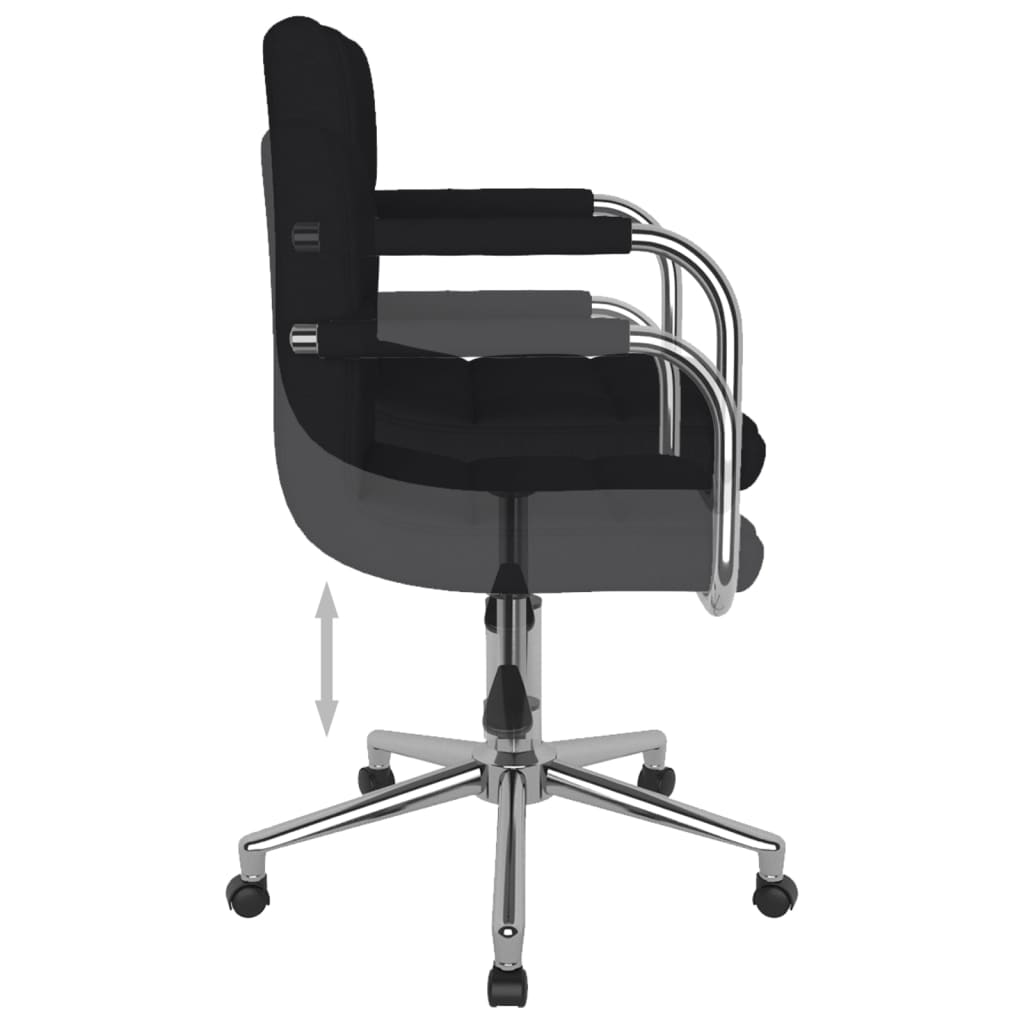 Office Chair Swivel Black Fabric