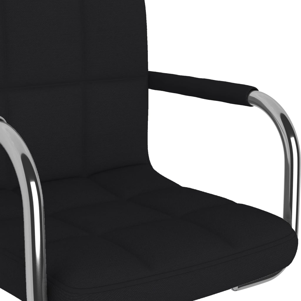 Office Chair Swivel Black Fabric
