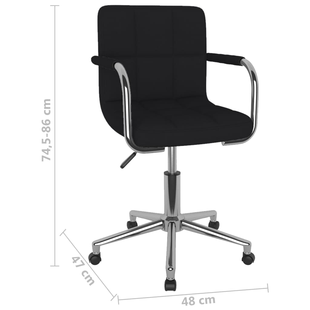 Office Chair Swivel Black Fabric