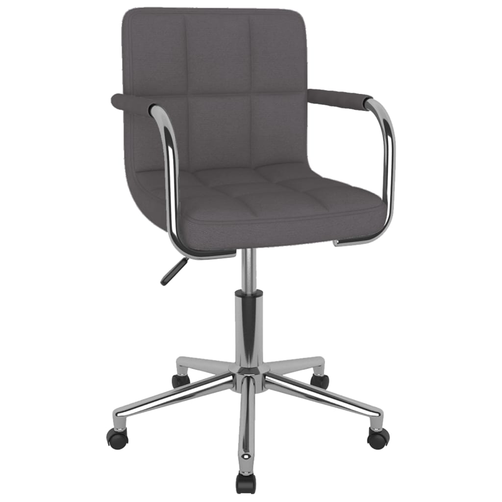Office Chair Swivel Taupe Fabric