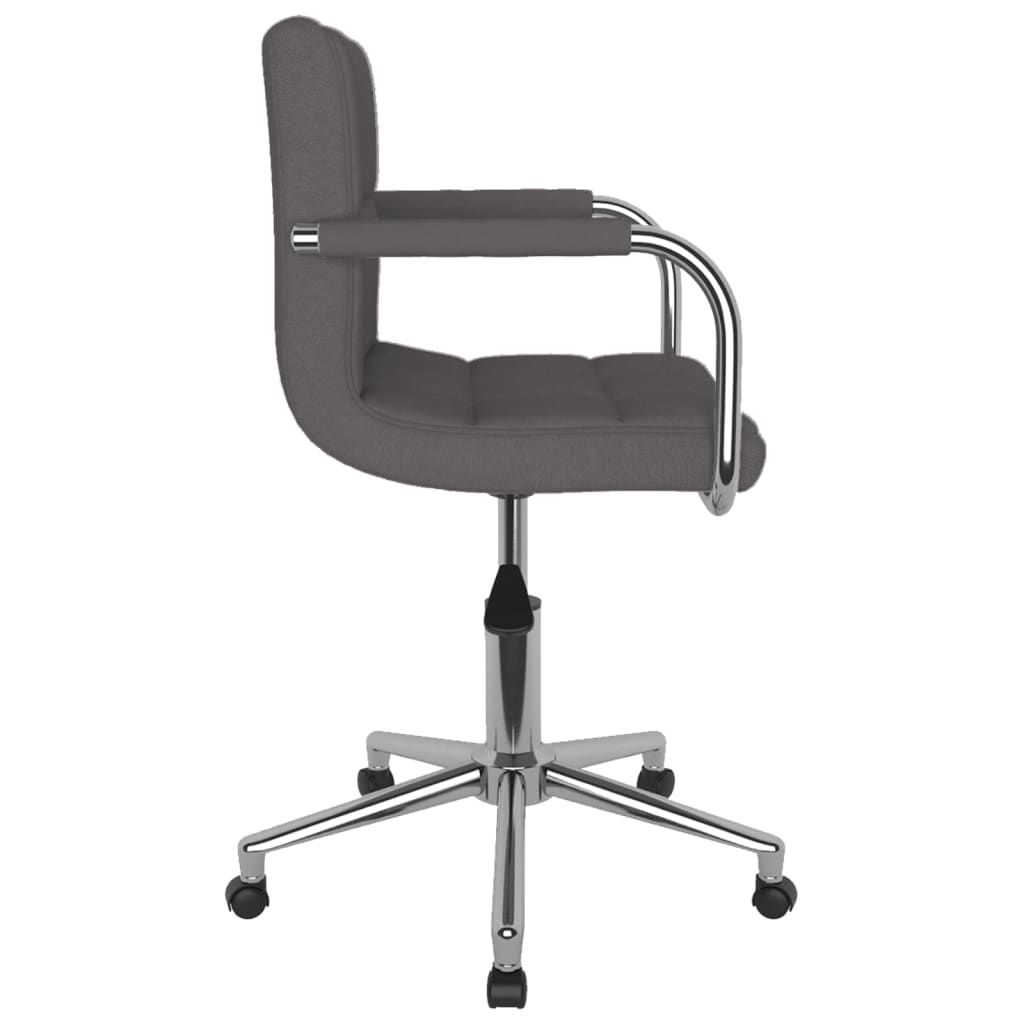 Office Chair Swivel Taupe Fabric