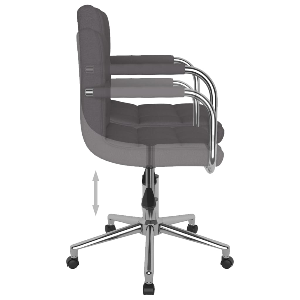Office Chair Swivel Taupe Fabric