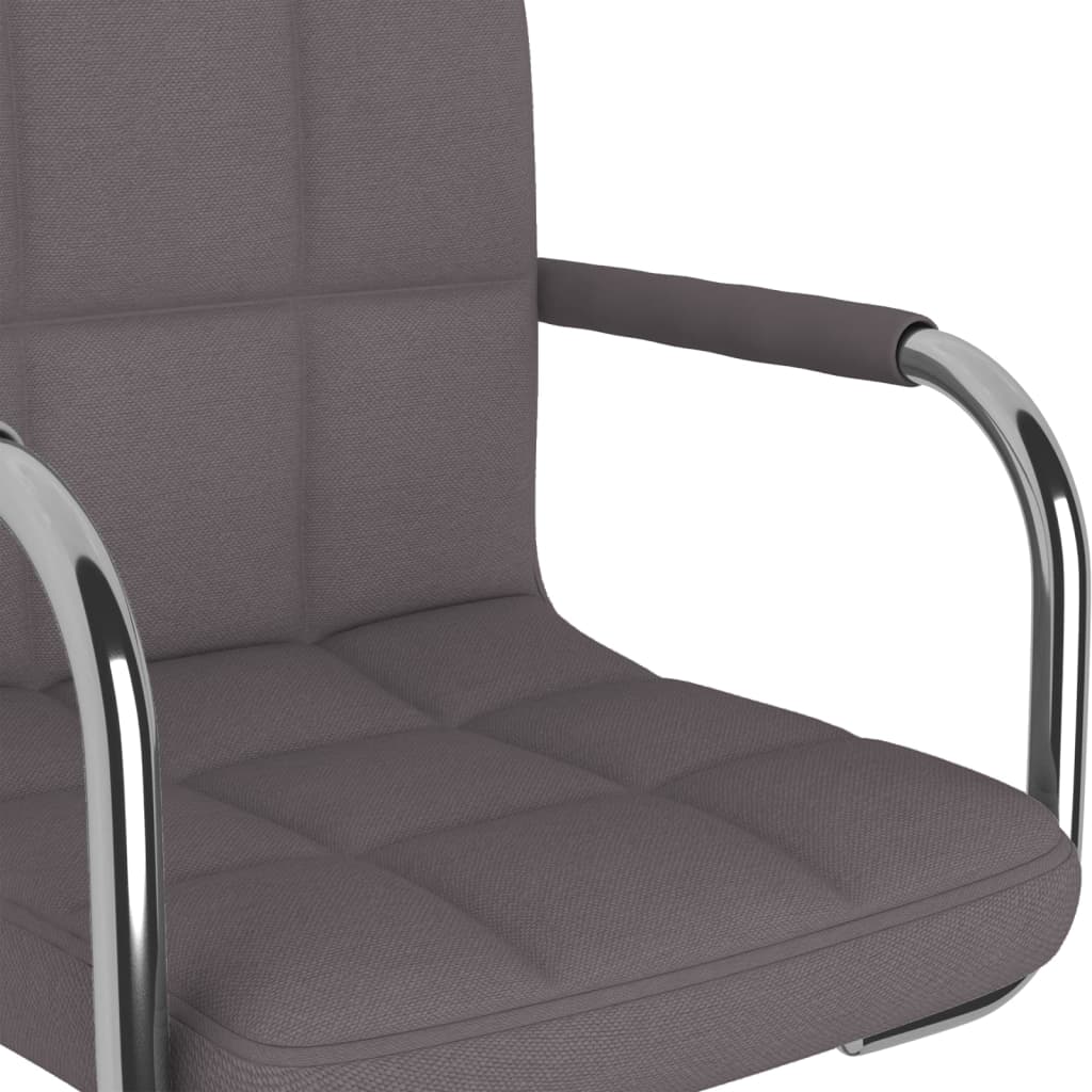Office Chair Swivel Taupe Fabric