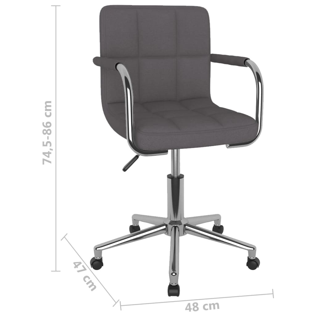 Office Chair Swivel Taupe Fabric