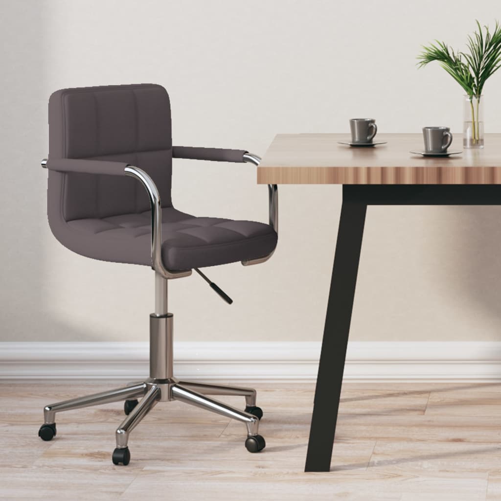 Office Chair Swivel Taupe Fabric