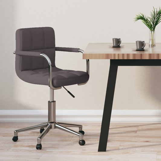 Chaise de bureau pivotante en tissu taupe