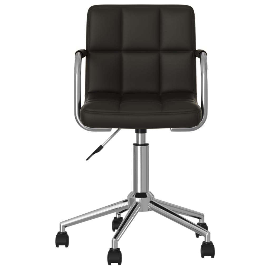 Office Chair Swivel Black Faux Leather