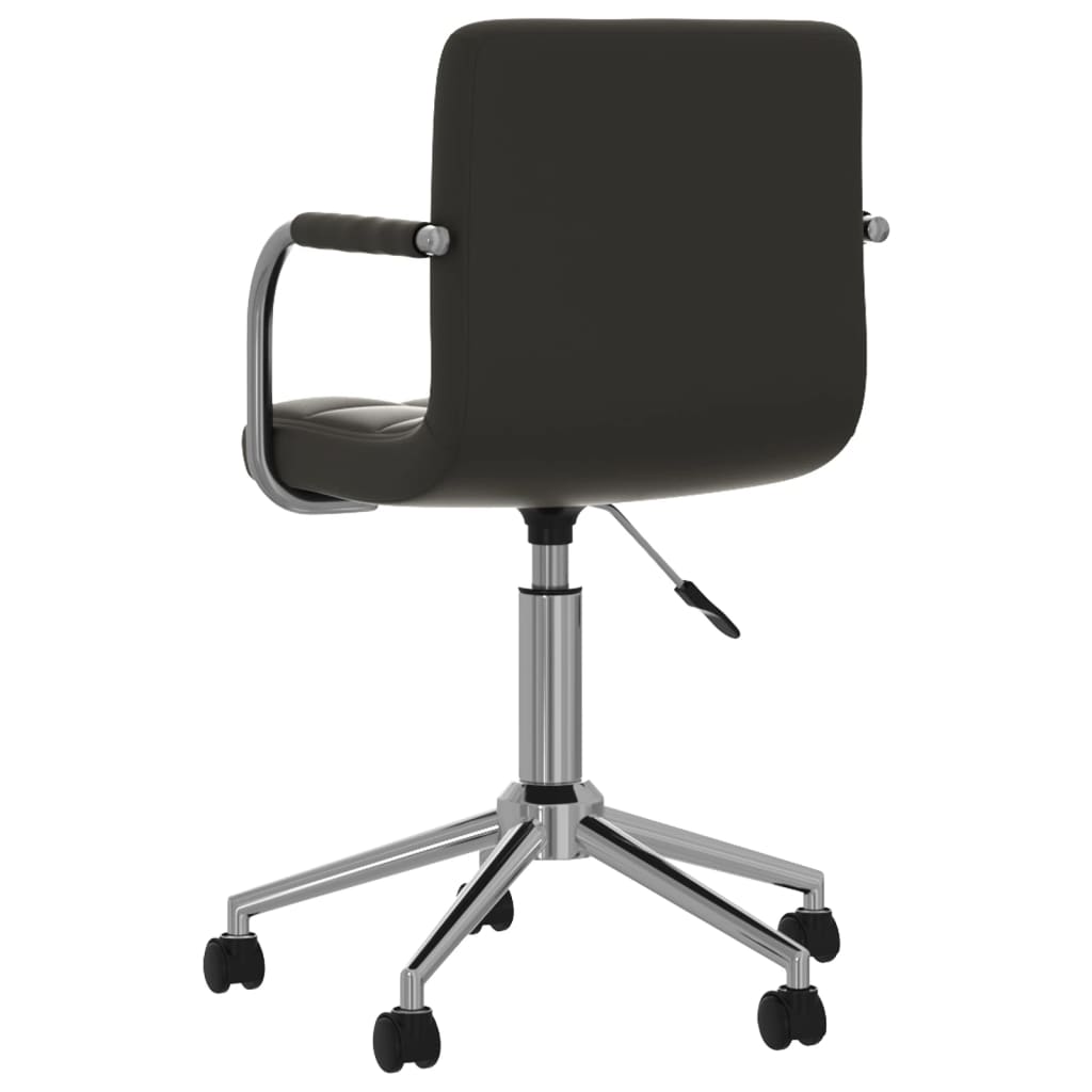 Office Chair Swivel Black Faux Leather