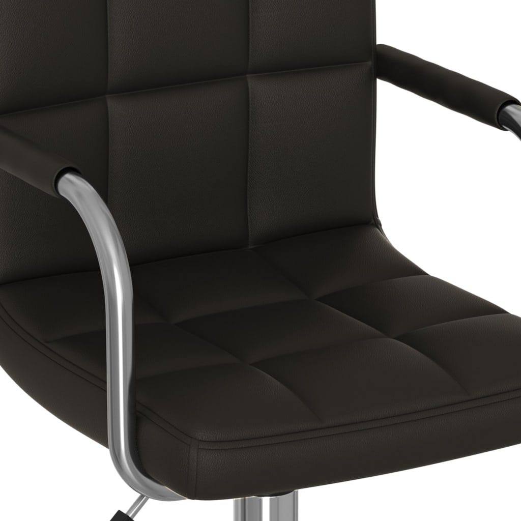Office Chair Swivel Black Faux Leather