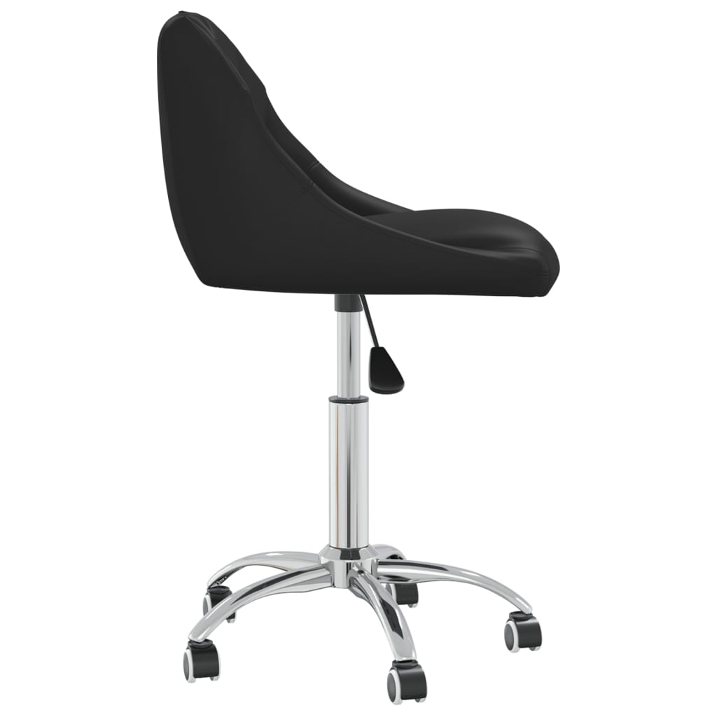 Office Chair Swivel Black Faux Leather