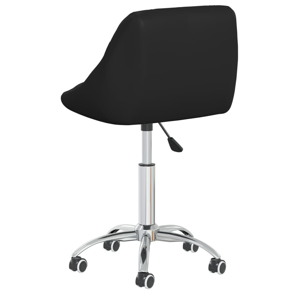 Office Chair Swivel Black Faux Leather