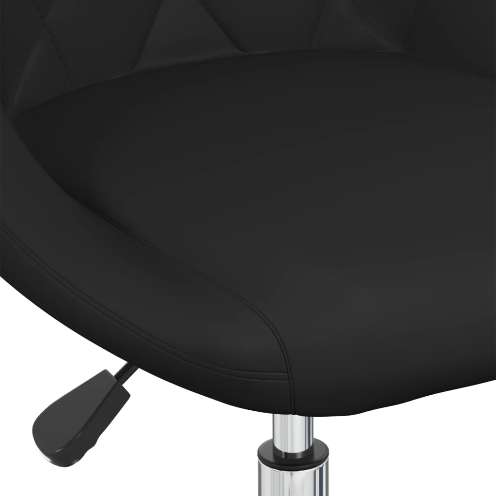 Office Chair Swivel Black Faux Leather