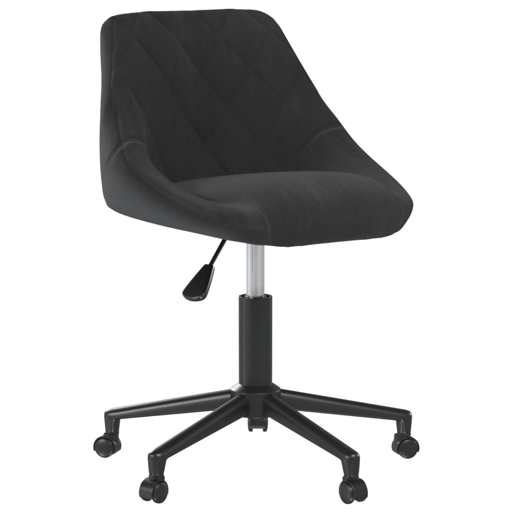 Office Chair Swivel Black Velvet