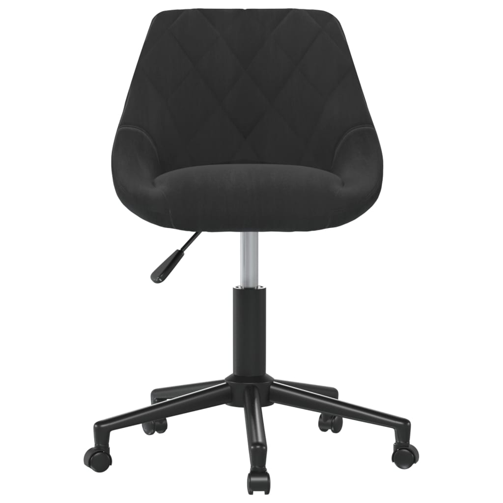 Office Chair Swivel Black Velvet