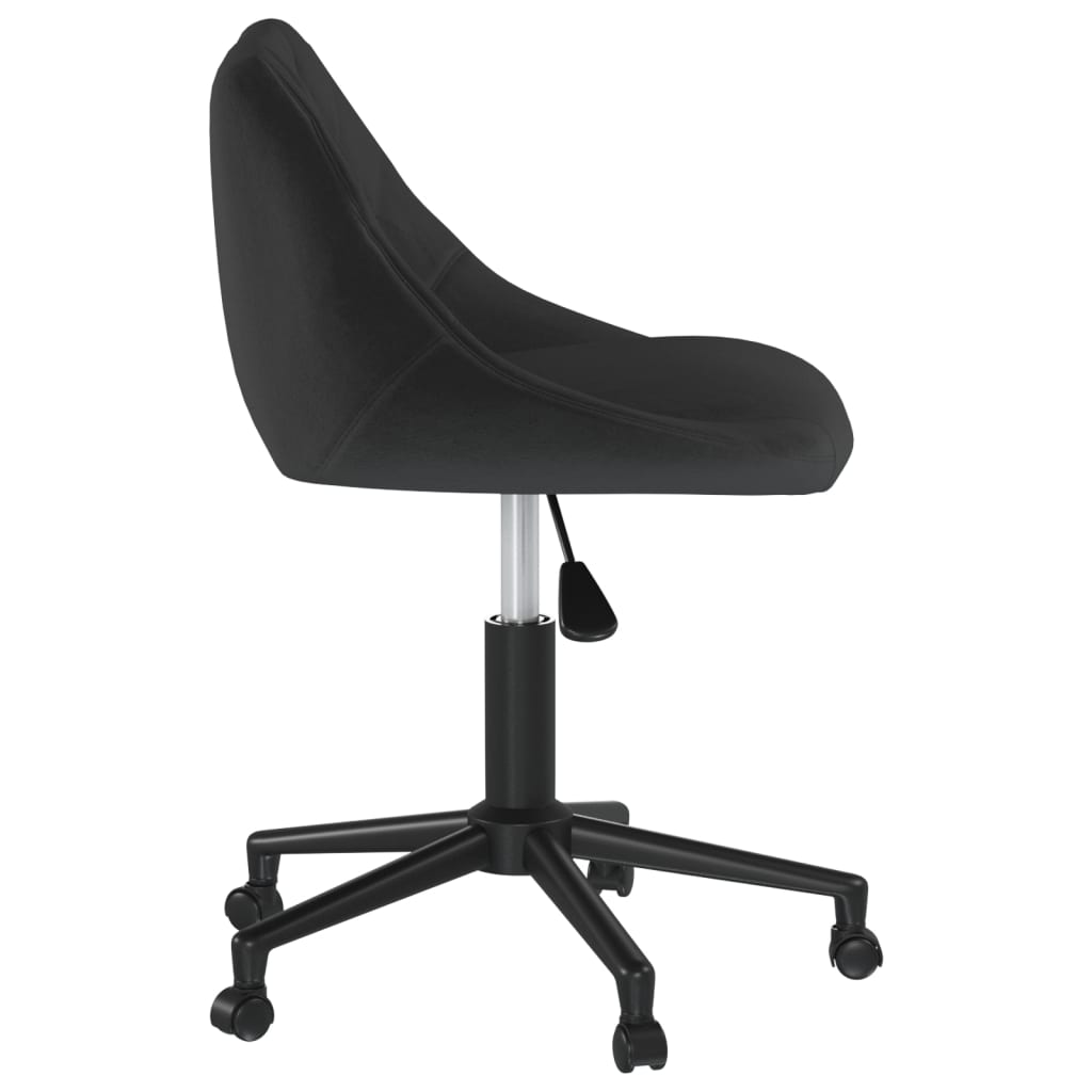Office Chair Swivel Black Velvet