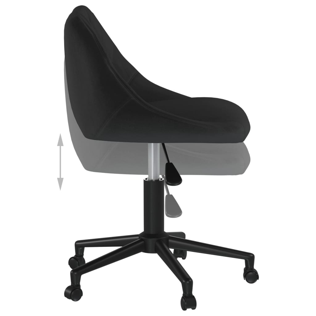 Office Chair Swivel Black Velvet