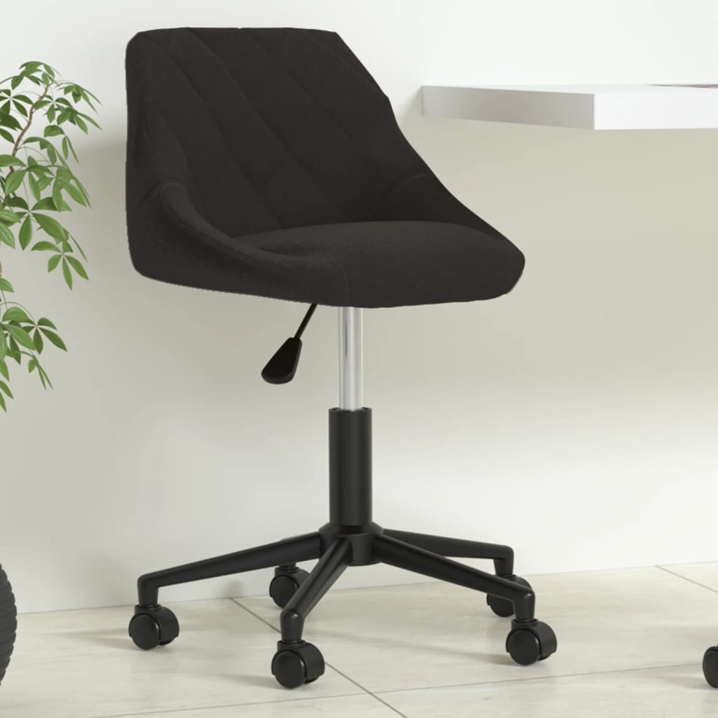 Office Chair Swivel Black Velvet