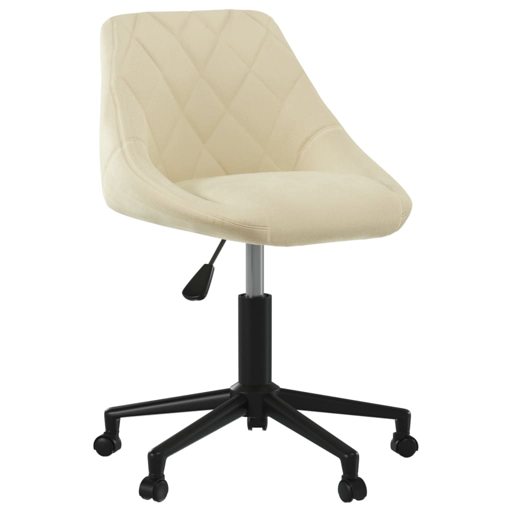 Swivel Office Chair Cream Velvet
