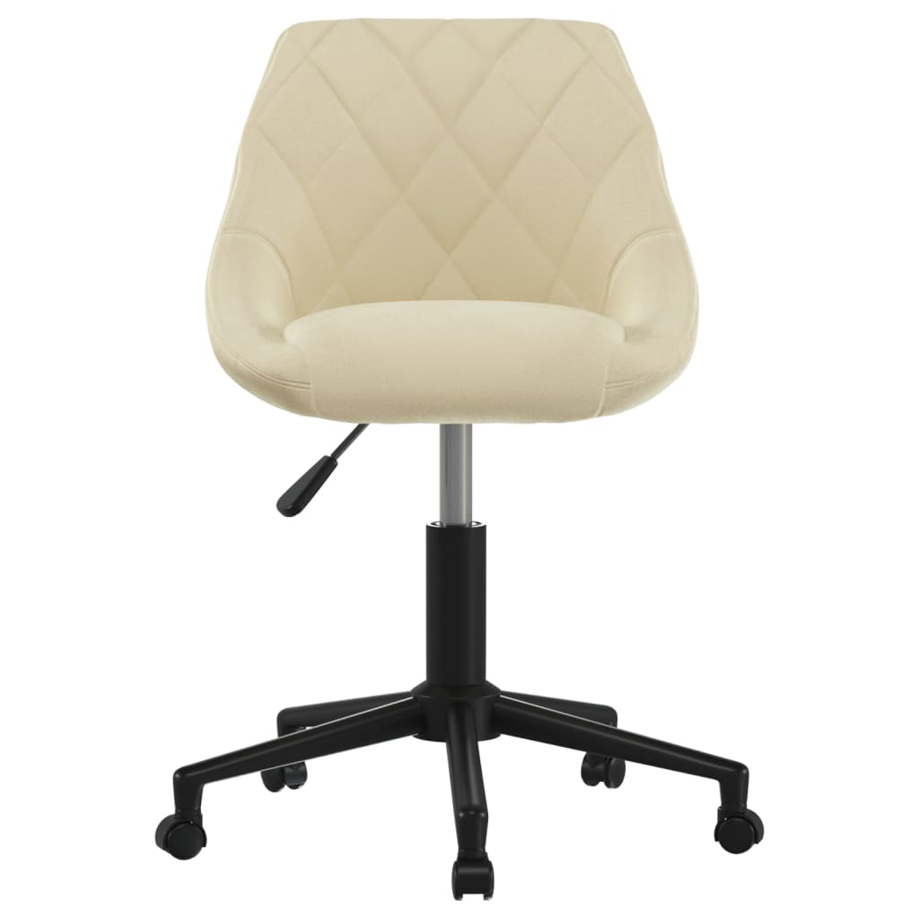 Swivel Office Chair Cream Velvet