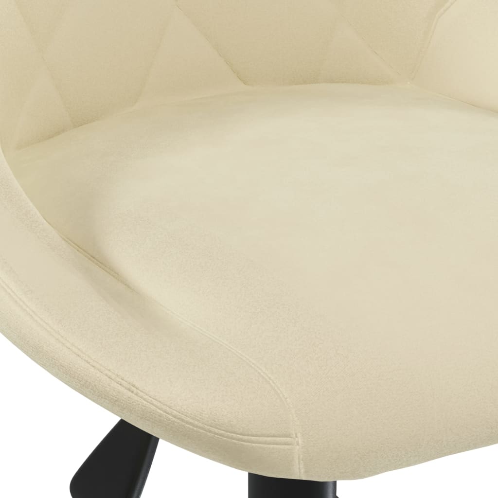 Swivel Office Chair Cream Velvet