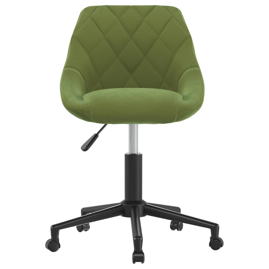 Office Chair Swivel Light Green Velvet