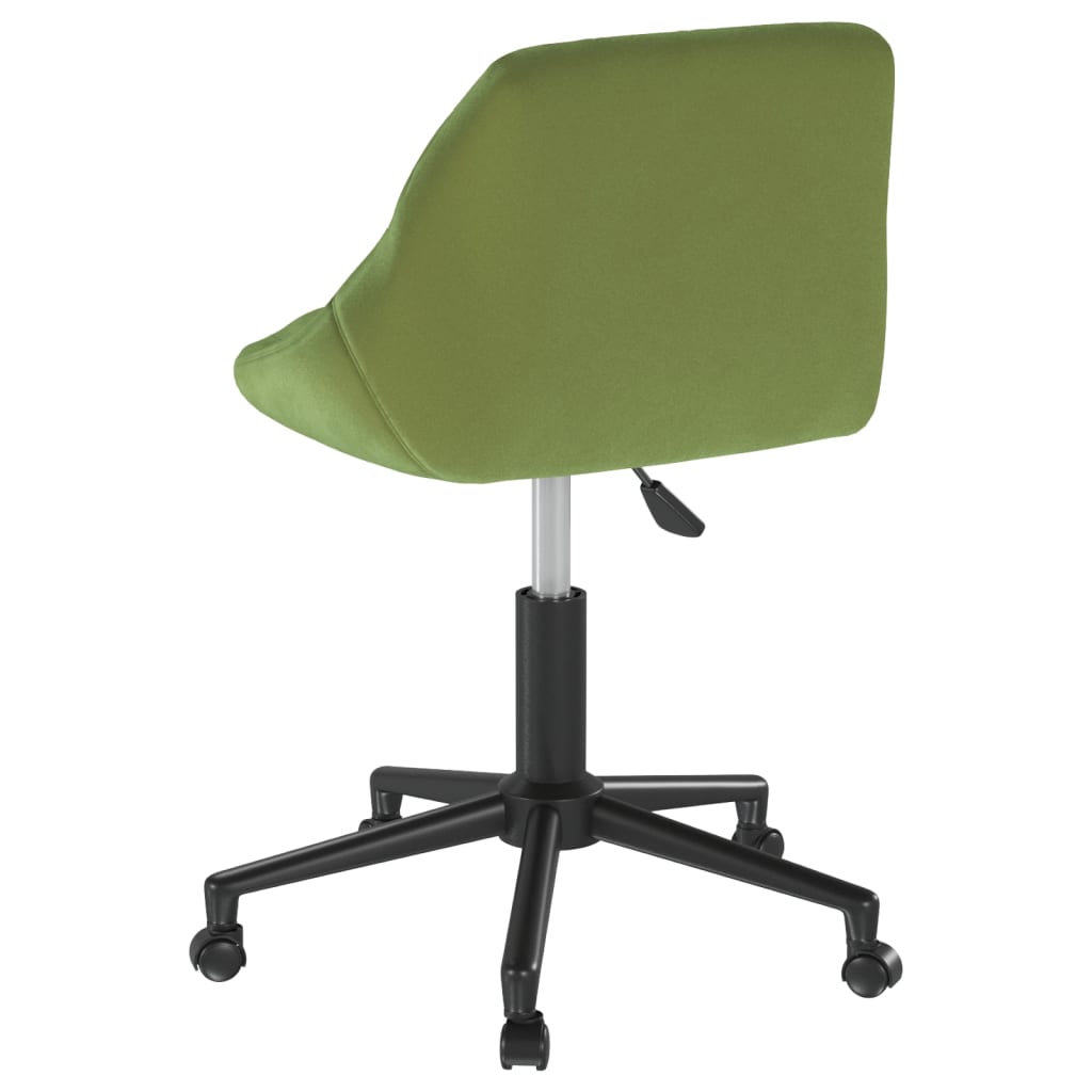 Office Chair Swivel Light Green Velvet