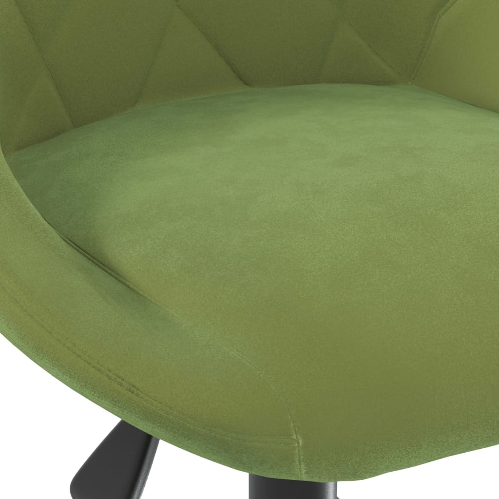 Office Chair Swivel Light Green Velvet