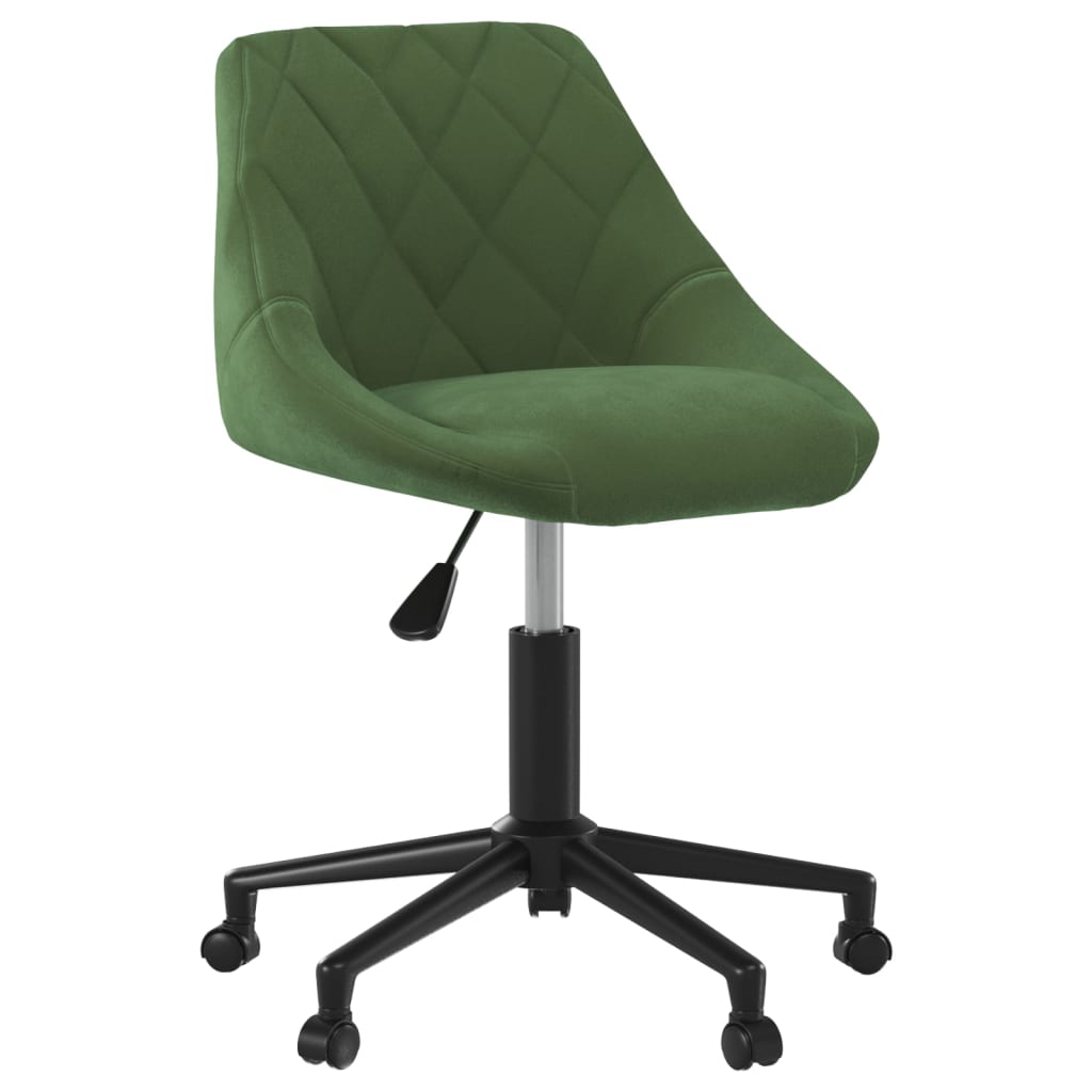 Office Chair Swivel Dark Green Velvet