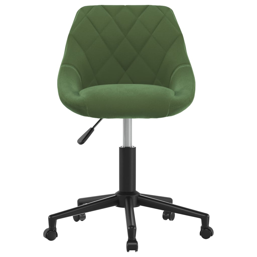 Office Chair Swivel Dark Green Velvet