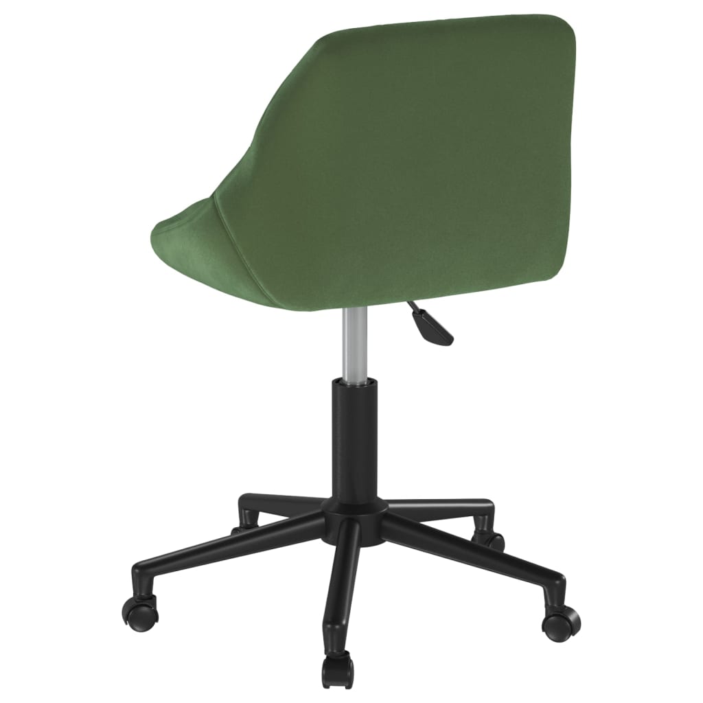 Office Chair Swivel Dark Green Velvet
