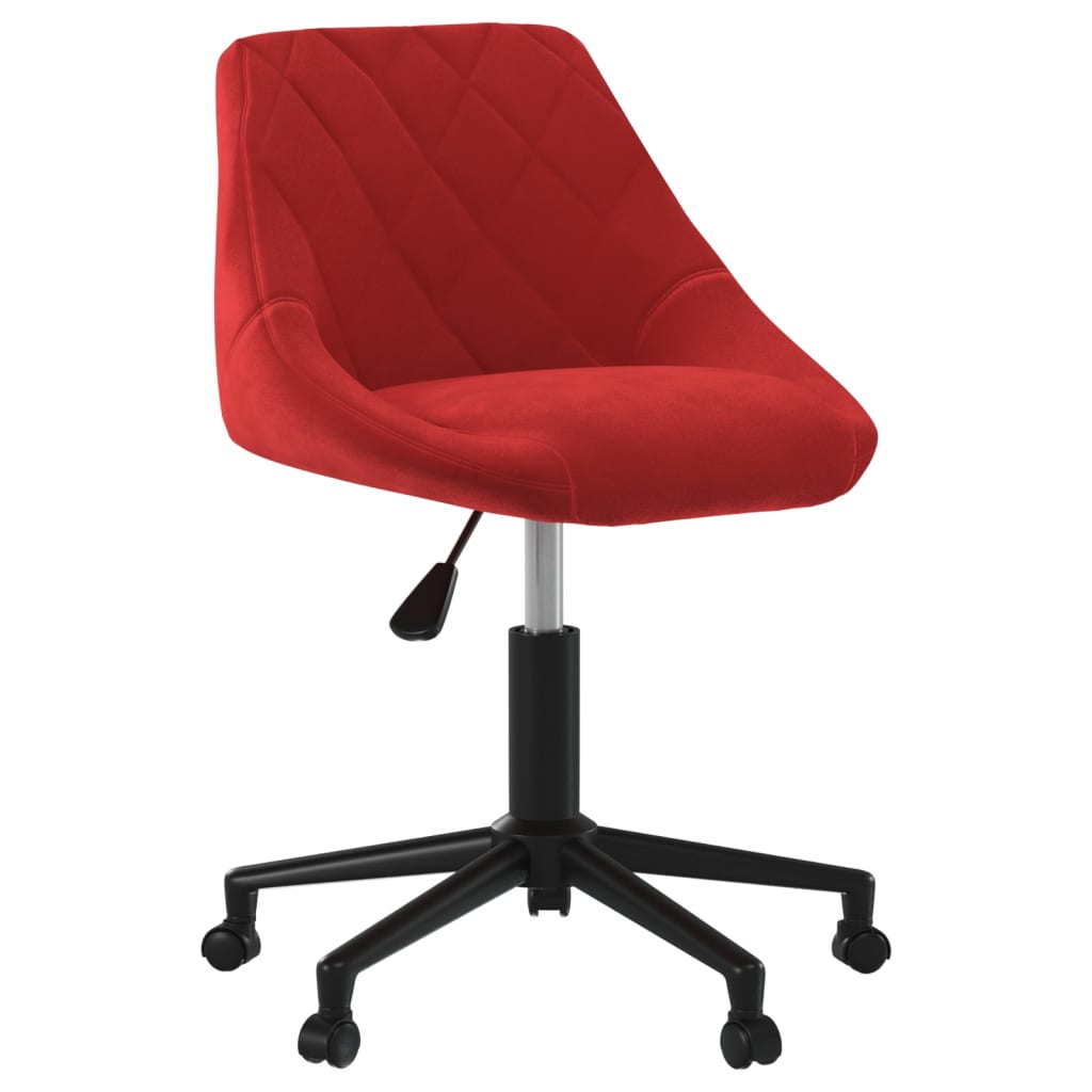 Office Chair Swivel Wine Red Velvet