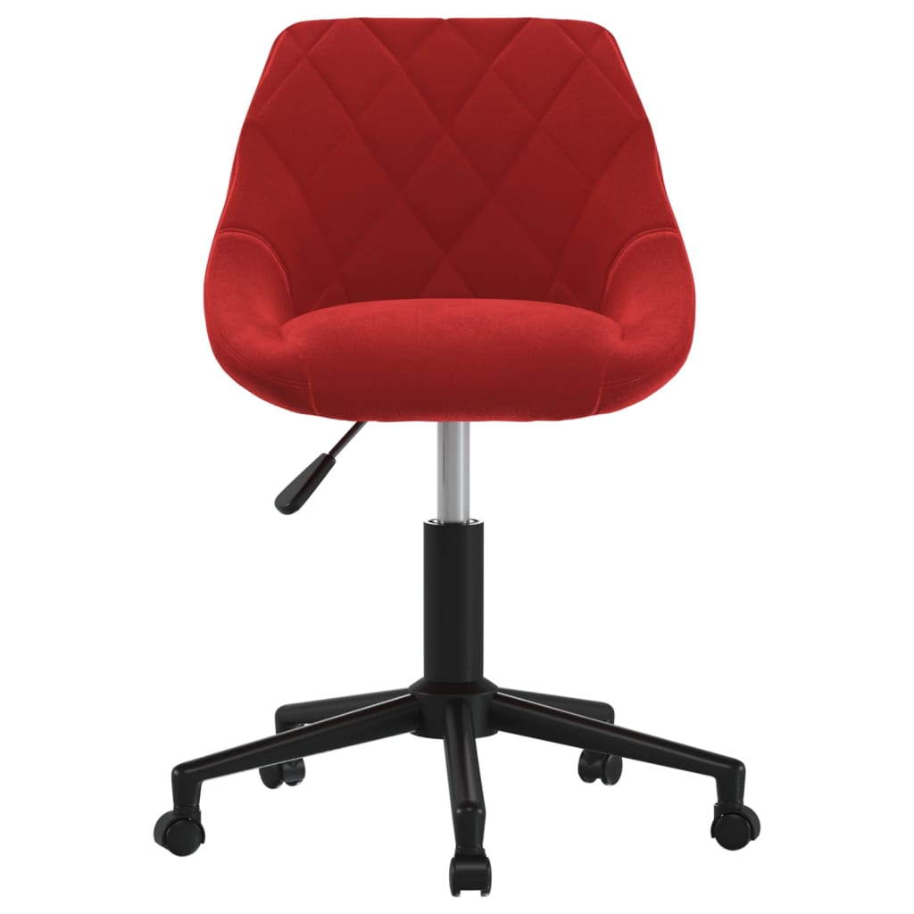 Office Chair Swivel Wine Red Velvet