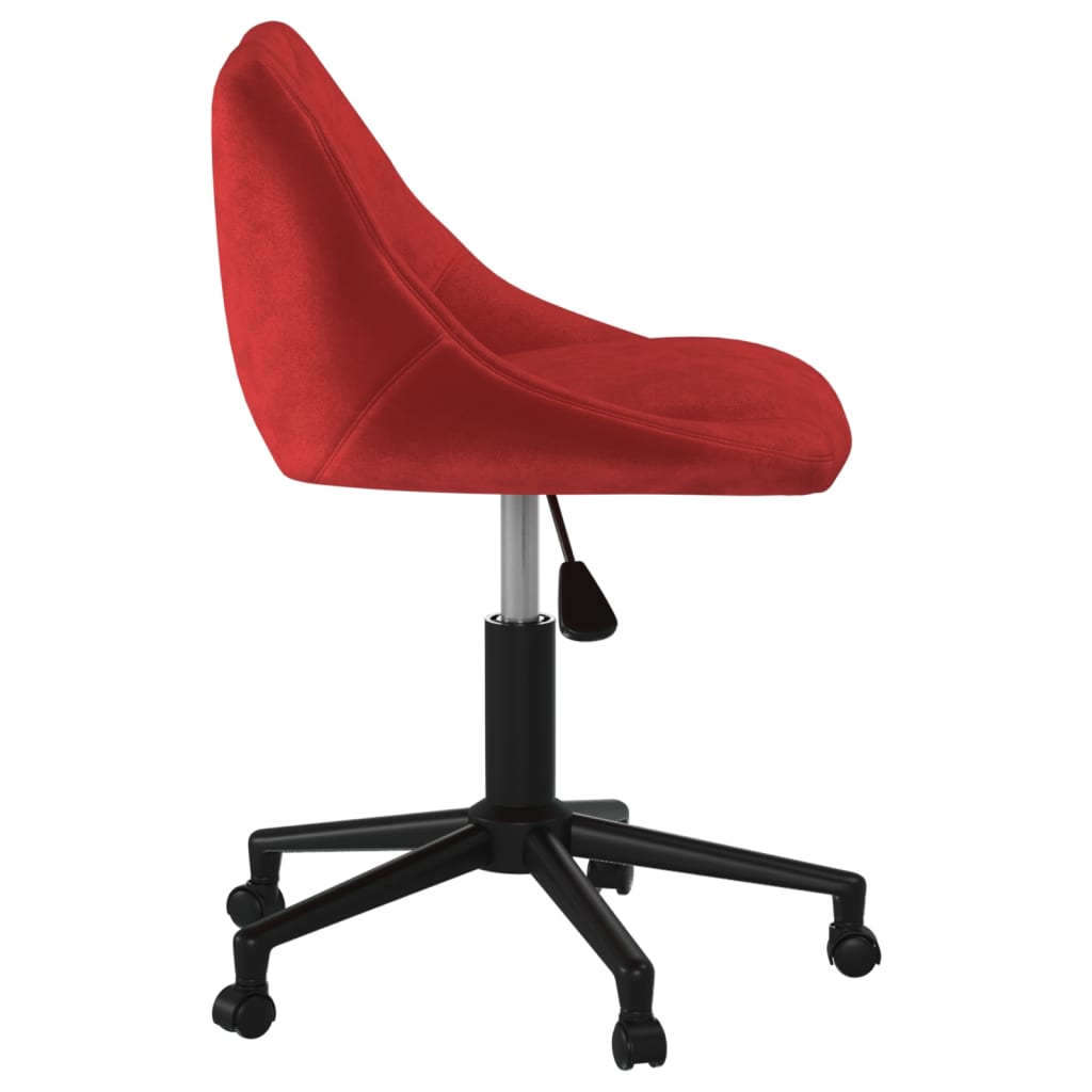 Office Chair Swivel Wine Red Velvet