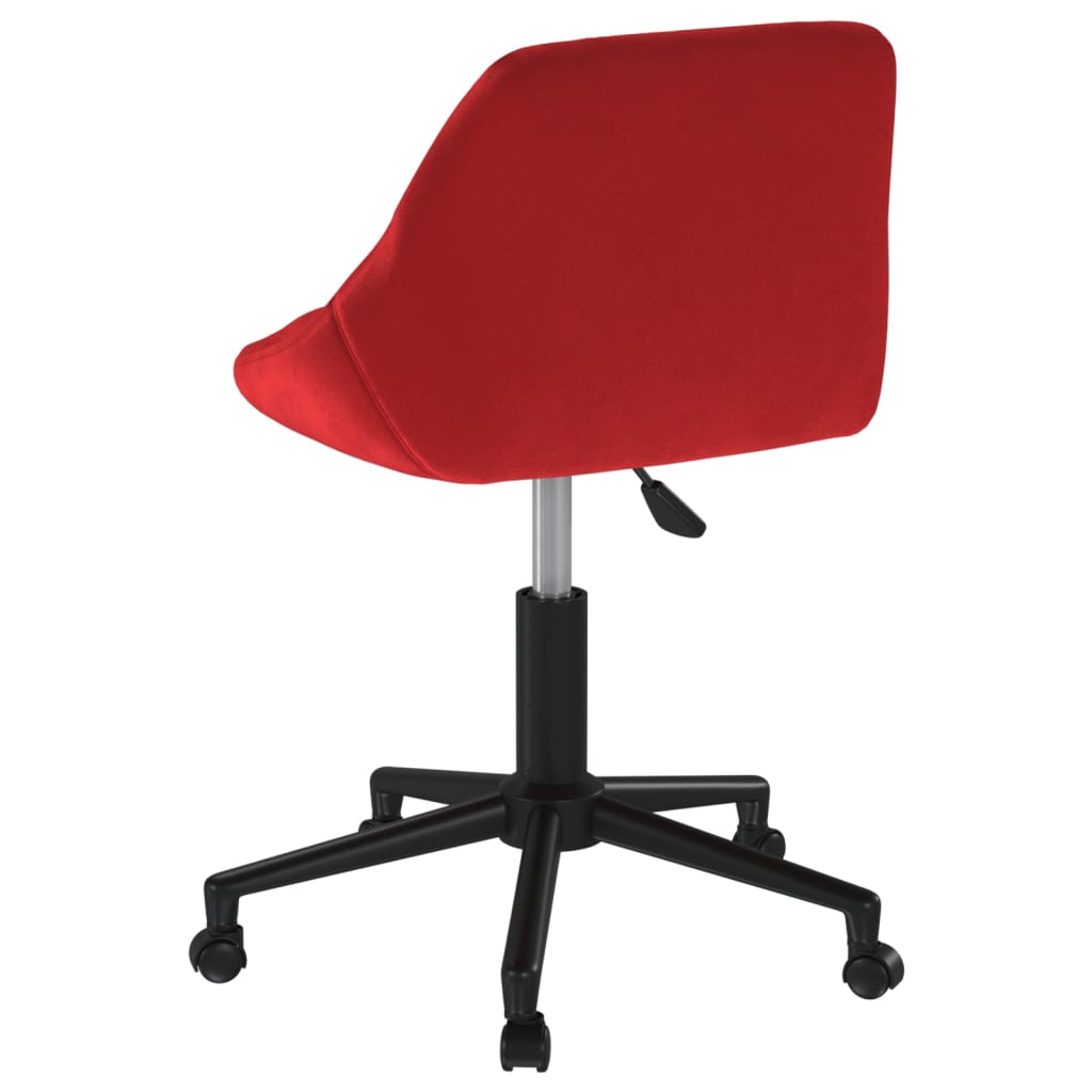 Office Chair Swivel Wine Red Velvet