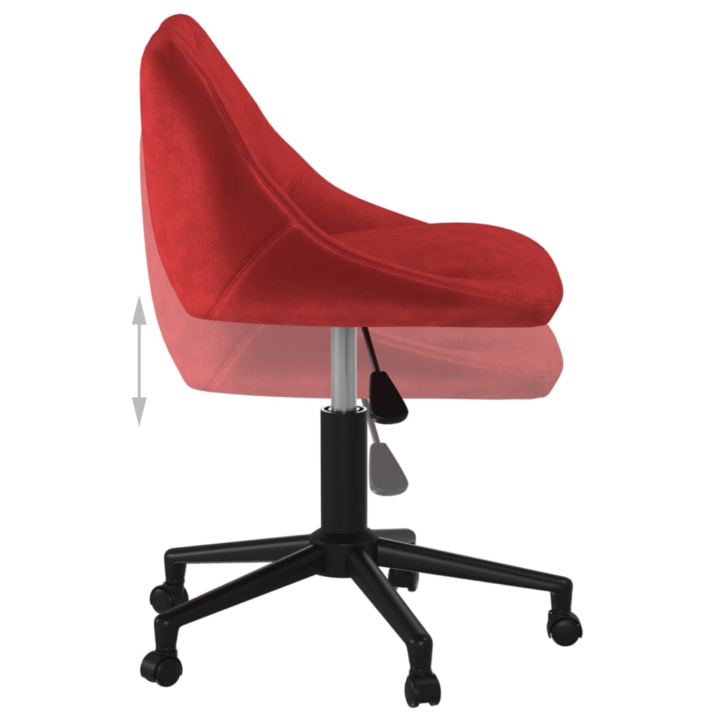 Office Chair Swivel Wine Red Velvet