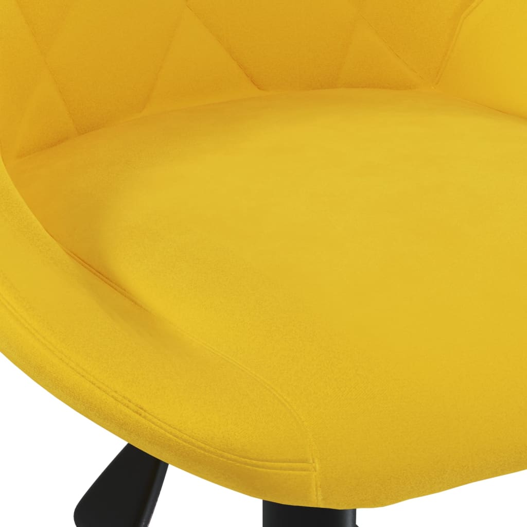 Swivel Office Chair Mustard Yellow Velvet