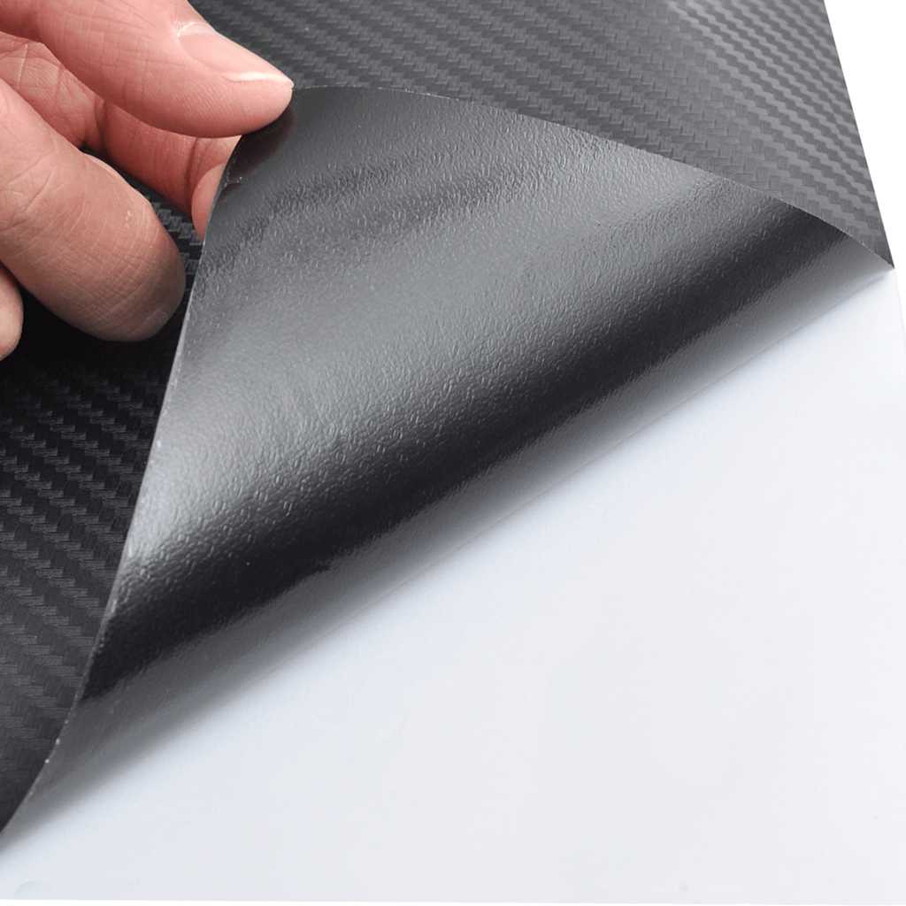 Films adhésifs pour voiture 2 pièces, noir 3D 100x150 cm+50x150 cm