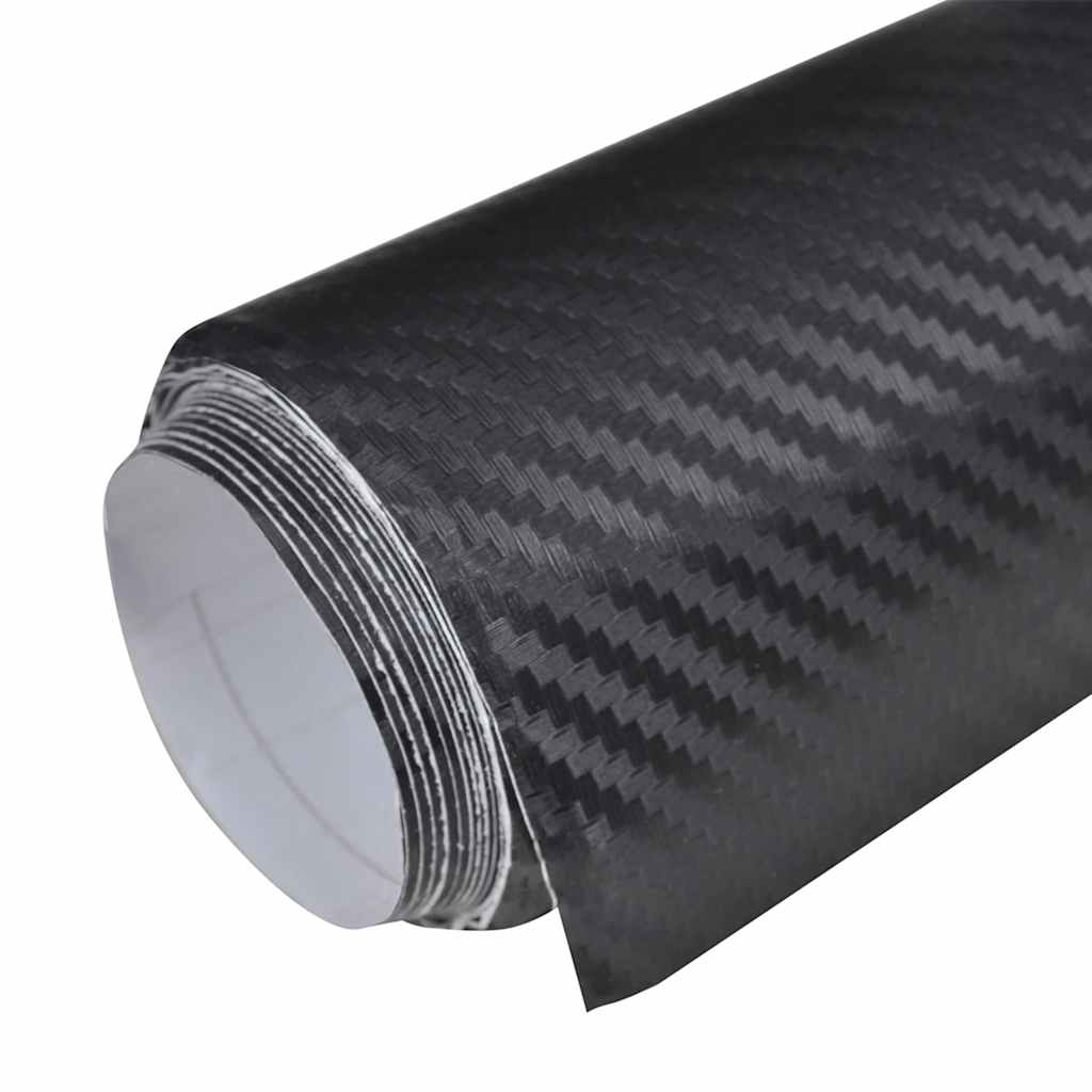 Films adhésifs pour voiture 2 pièces, noir 3D 100x150 cm+50x150 cm