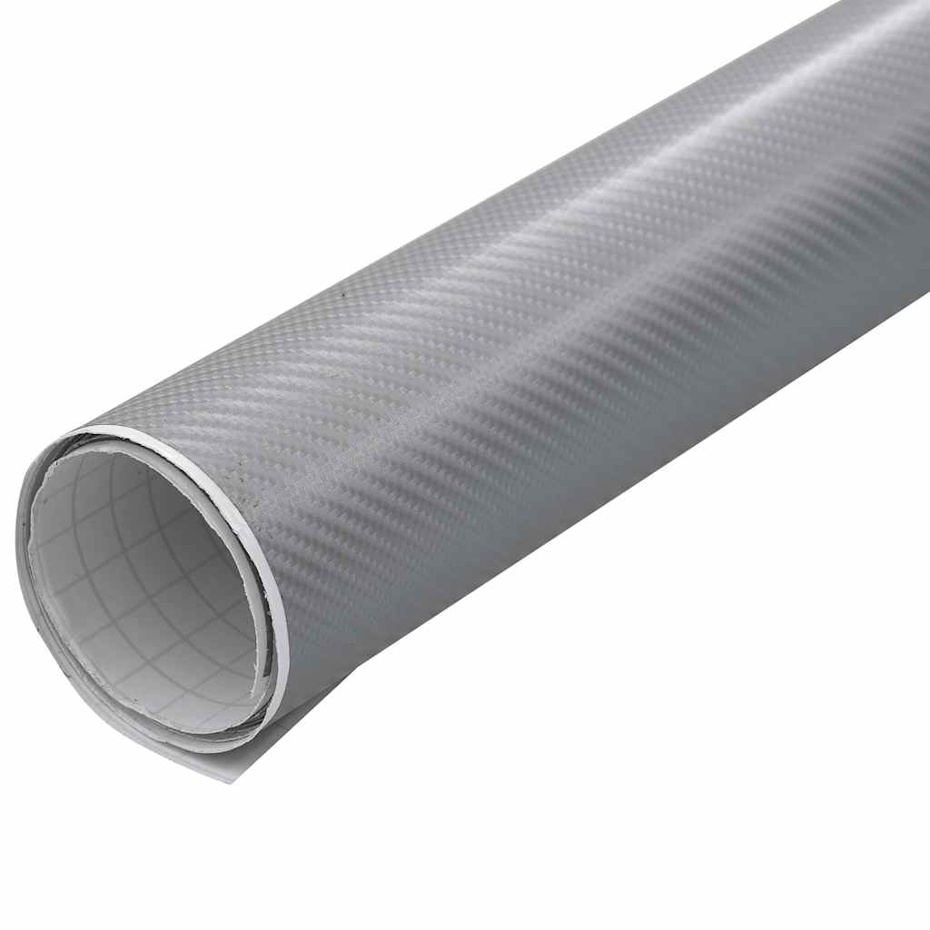 Car Wraps 2 pcs. 4D Silver 100x150 cm+50x150 cm