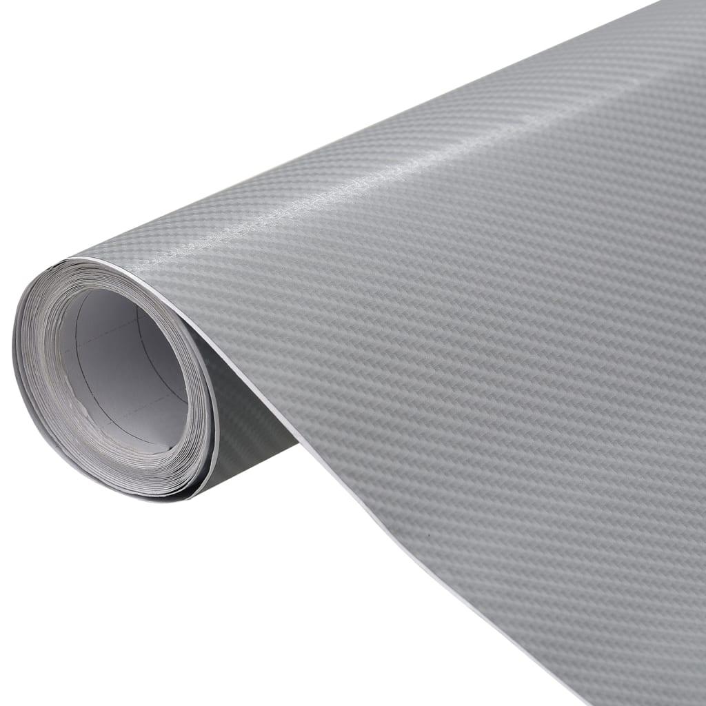 Films adhésifs pour voiture 2 pcs Argent 4D 100x150 cm